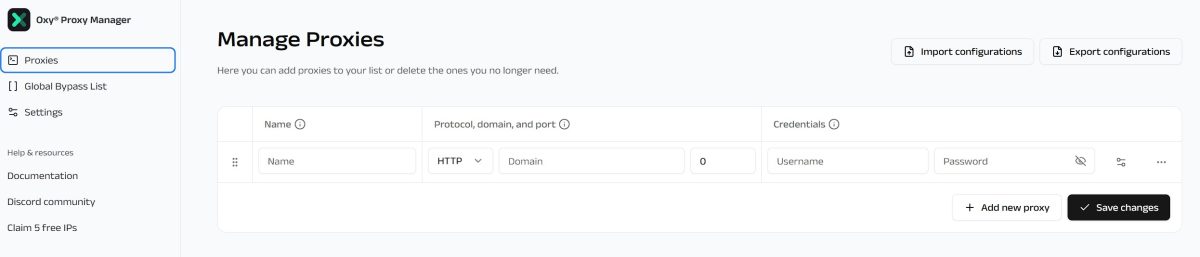 скриншот расширения Oxy Proxy Extension в Chrome