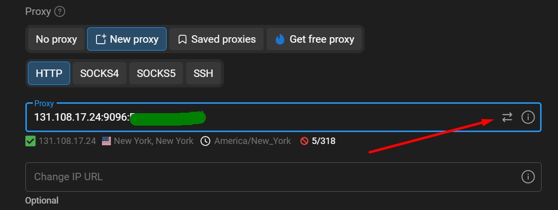 testing proxy connection