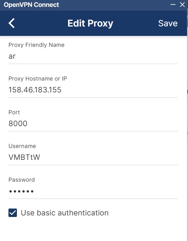 Adding proxy to OpenVPN