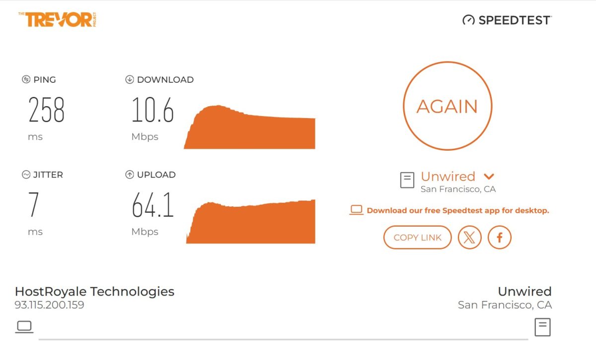 Результат Speedtest 2
