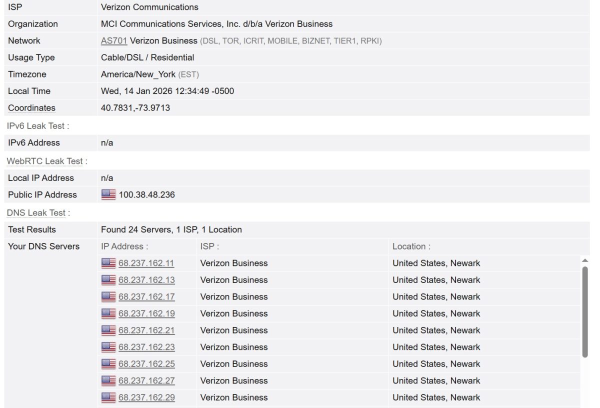 ISP Verizon Communications