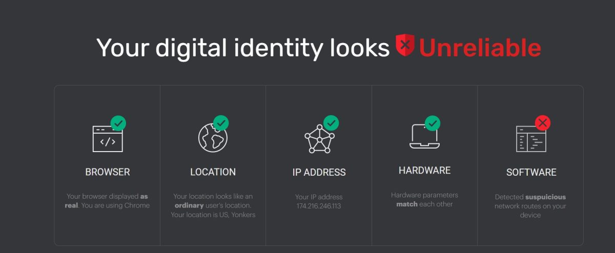 iphey.com showing red alerts