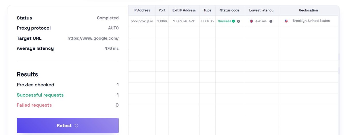 476 ms (сервер Канада)