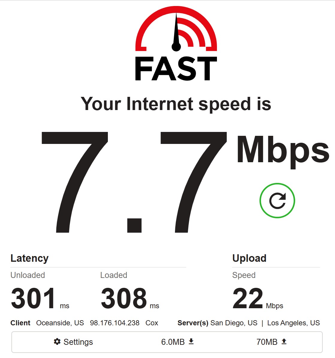 Fast.com - Тест 2