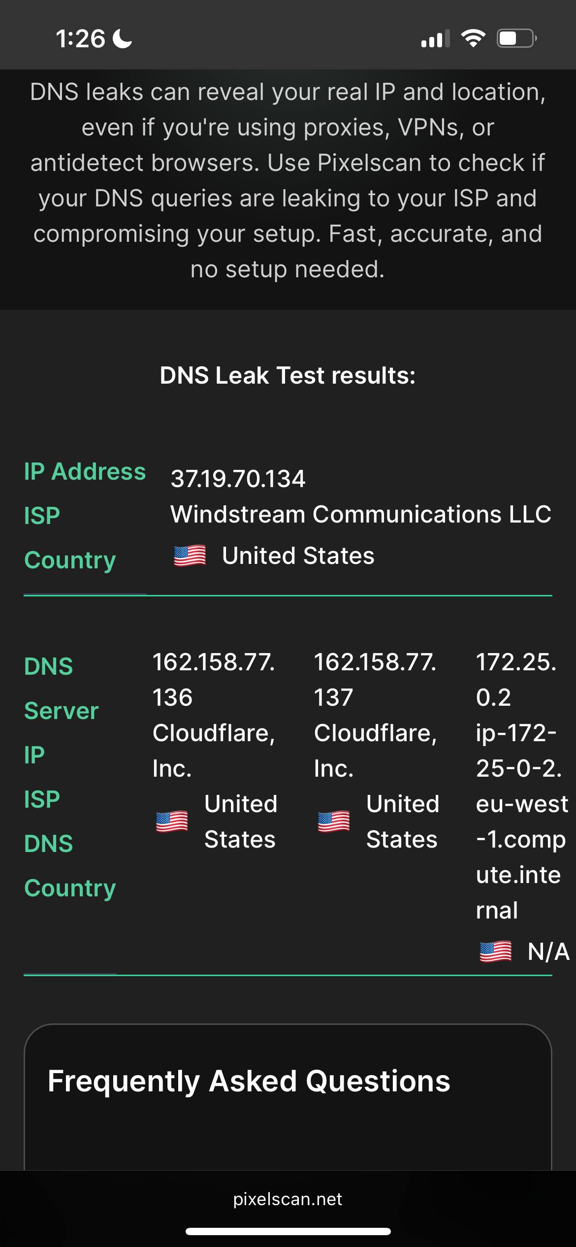 тест DNS leaks