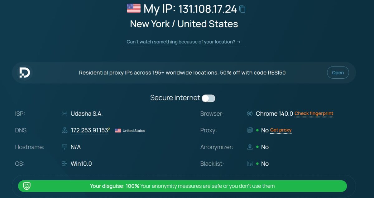 результат Whoer.net