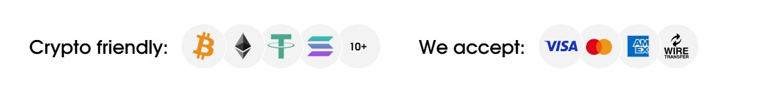 Crypto friendly + We accept