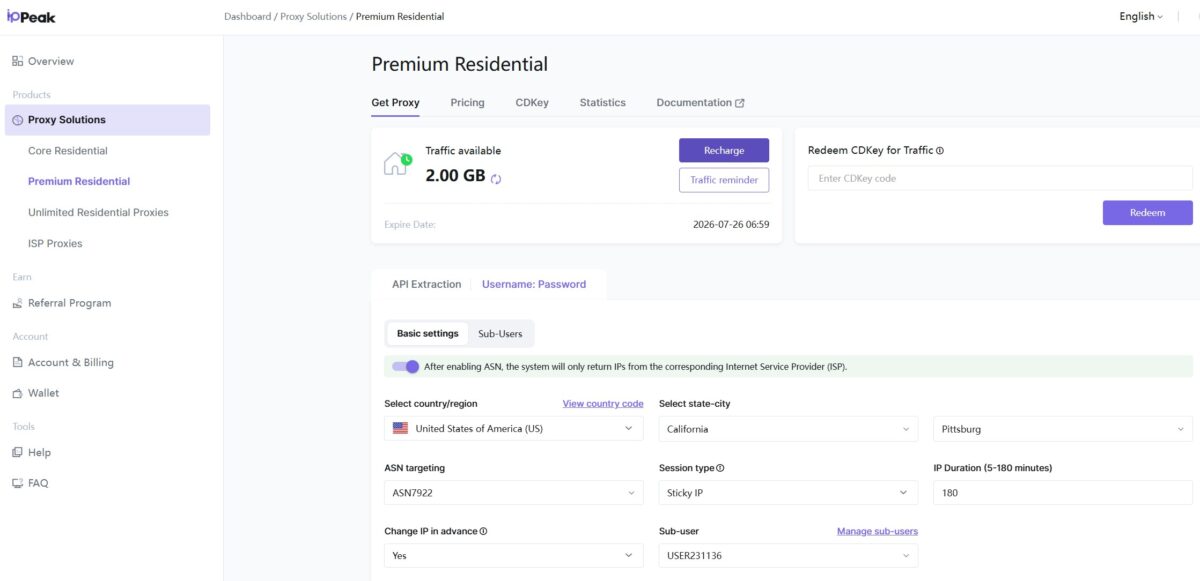 Premium Residential dashboard