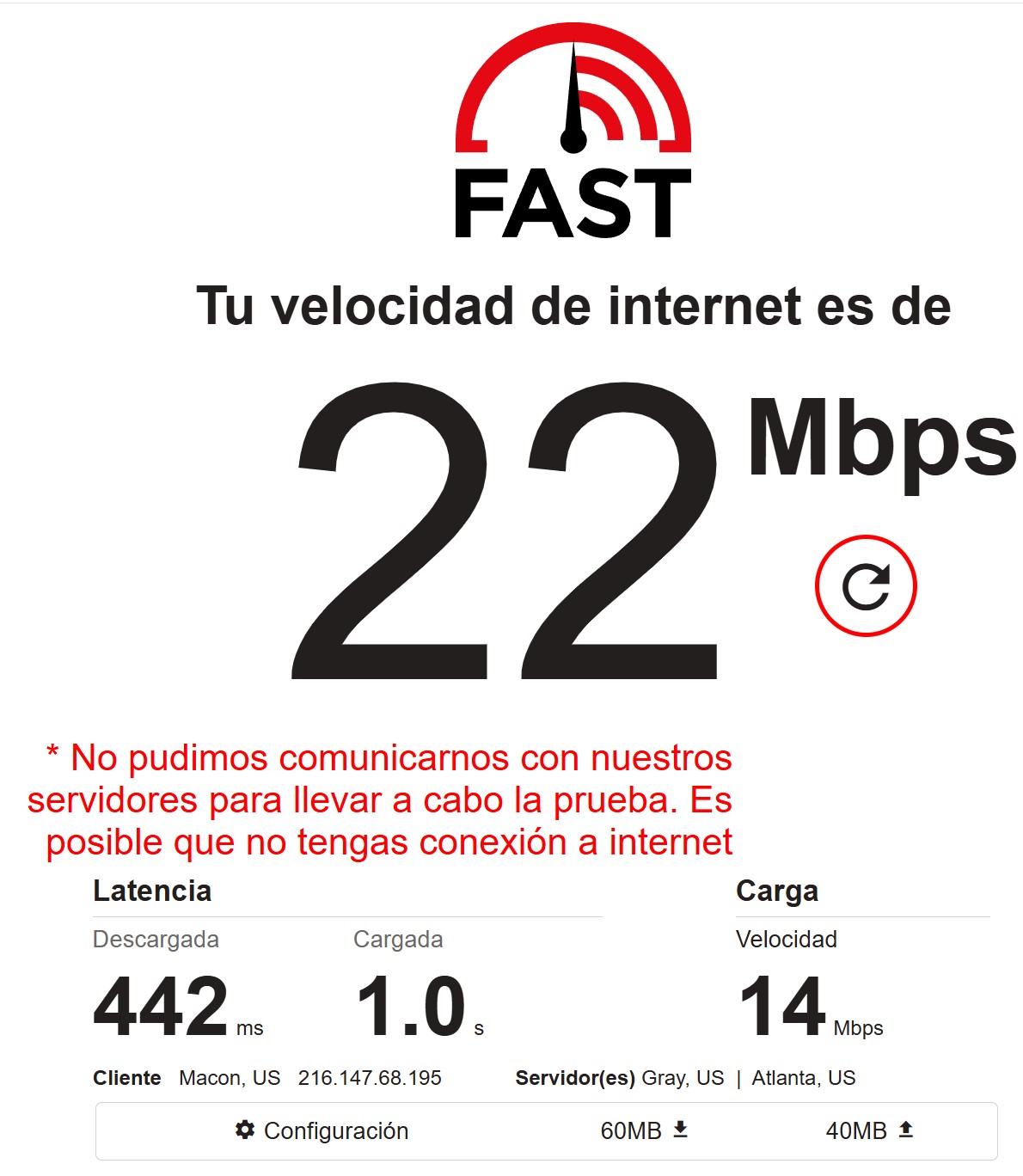 FAST.com замер скорости