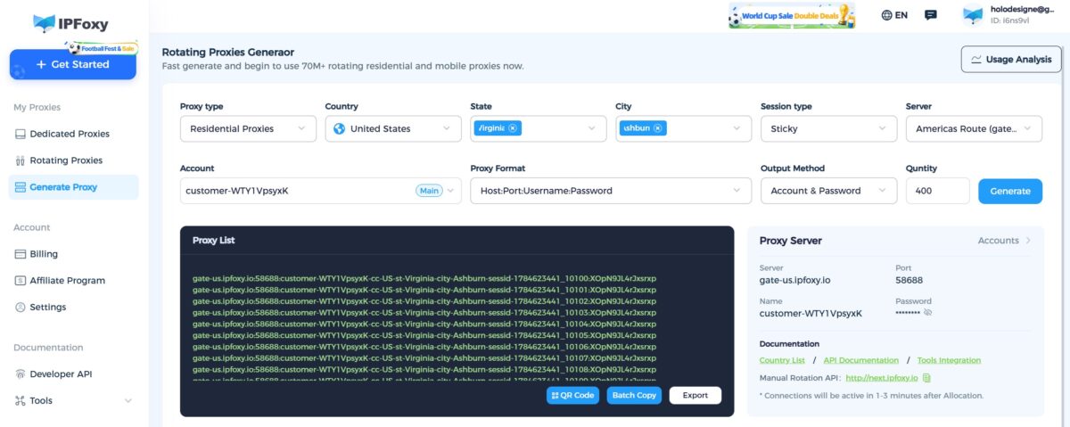 IPFoxy proxy generator