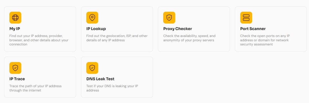 MangoProxy free tools page
