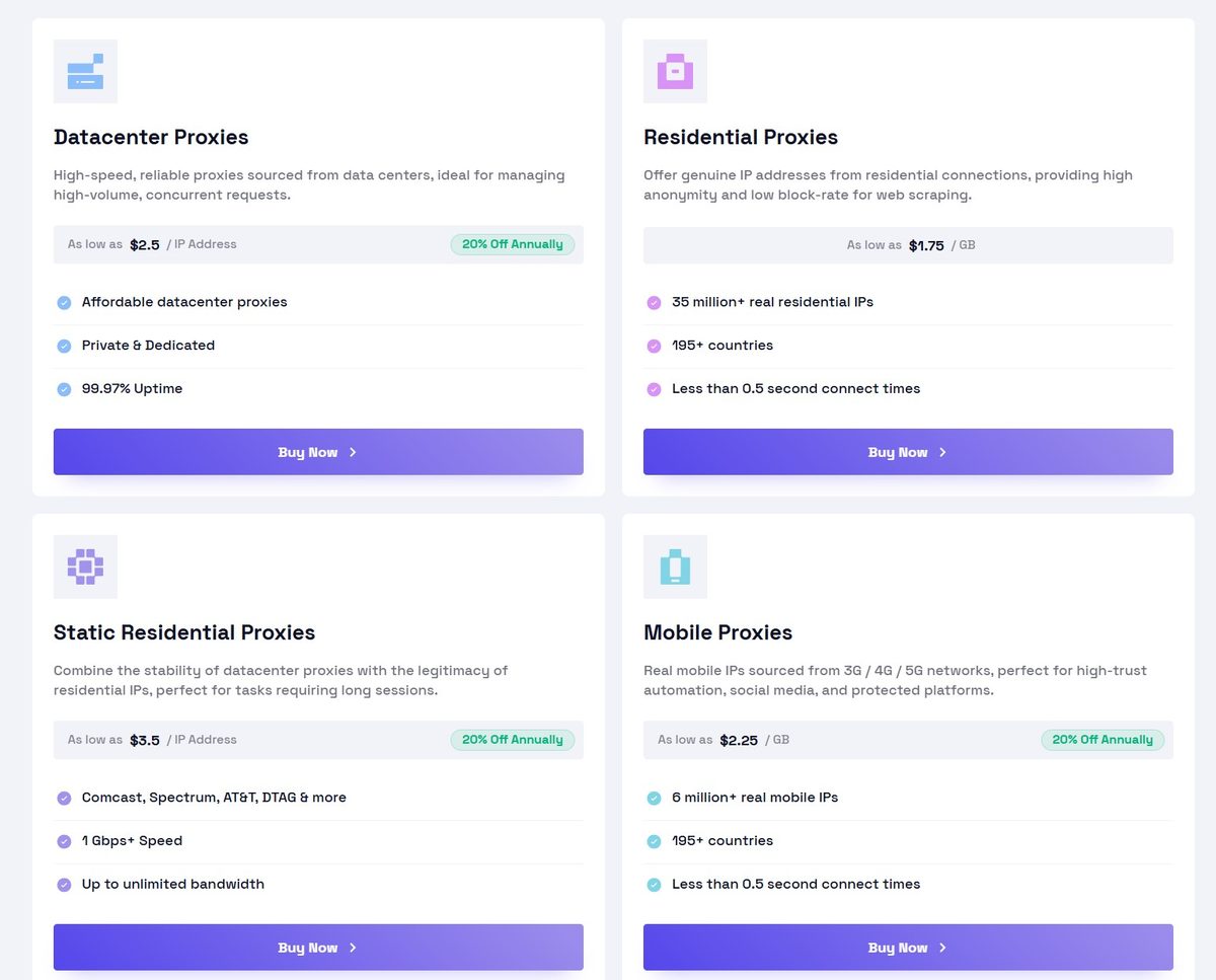 product blocks on the homepage